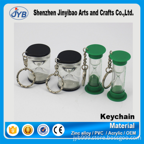 innovative promotional gift custom hourglass keychain